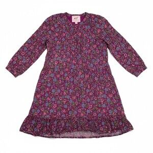 Banjanan Anthropologie Girls Chota Bazaar Dress Floral Purple Cotton Size 10